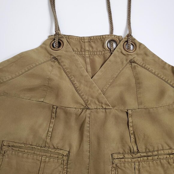 Hei Hei Anthropologie Recreation Utility Overalls XS Olive Green Wide Leg Pocket - Picture 10 of 16